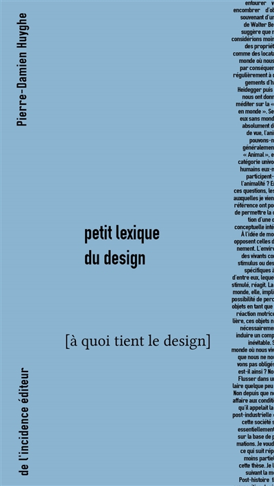 A quoi tient le design. Petit lexique du design