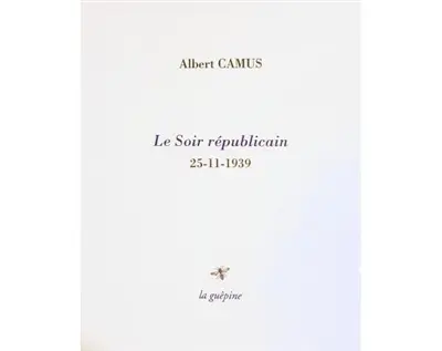 Le Soir républicain : 25-11-1939