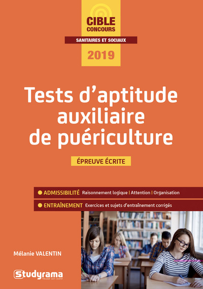 Tests d'aptitude auxiliaire de puériculture : épreuve écrite, 2019