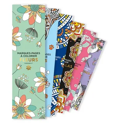 Fleurs : marques-pages à colorier