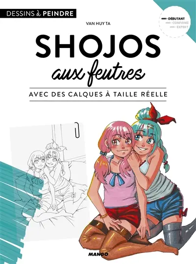 Shojos aux feutres : avec des calques à taille réelle