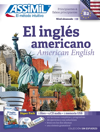 El inglés americano : principiantes & falsos principiantes, nivel alcanzado B2 : super pack