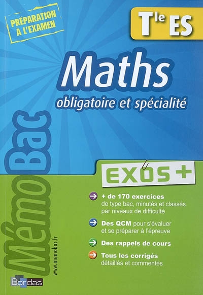 Maths Tle ES obligatoire et spécialité