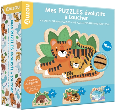 mes puzzles évolutifs à toucher. my early learning puzzles. mis puzles progresivos para tocar