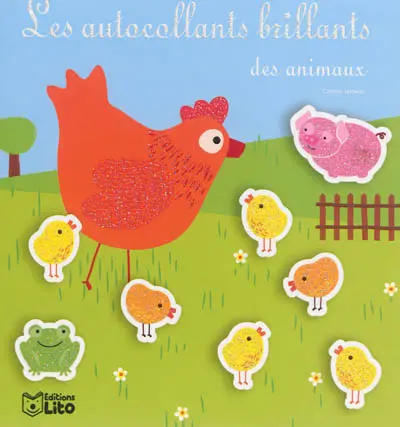 Les autocollants brillants des animaux