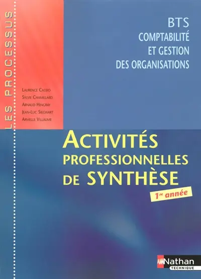 Activités professionnelles de synthèse, BTS CGO 1re année : livret détachable de l'élève