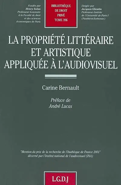 La propriété littéraire et artistique appliquée à l'audiovisuel