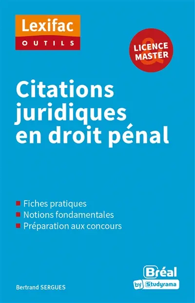 Citations juridiques en droit pénal : licence & master