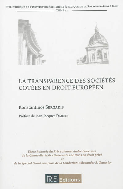 La transparence des sociétés cotées en droit européen