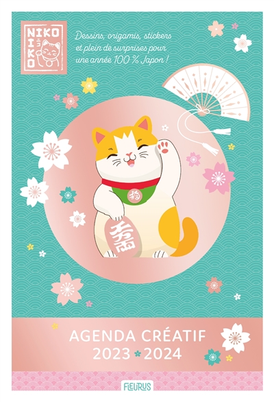 agenda créatif 2023-2024 : niko-niko : dessins, origamis, stickers et plein de surprises pour une année 100 % japon !