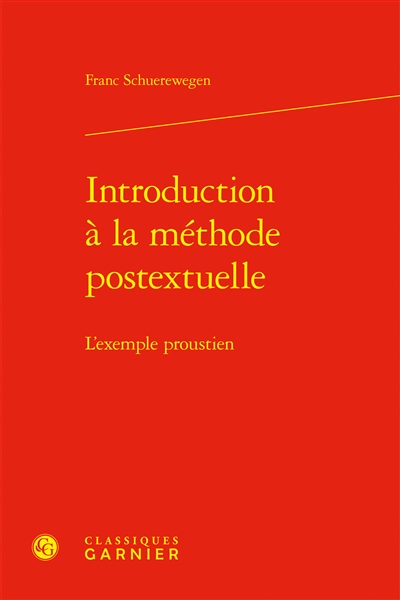 Introduction à la méthode postextuelle : l'exemple proustien