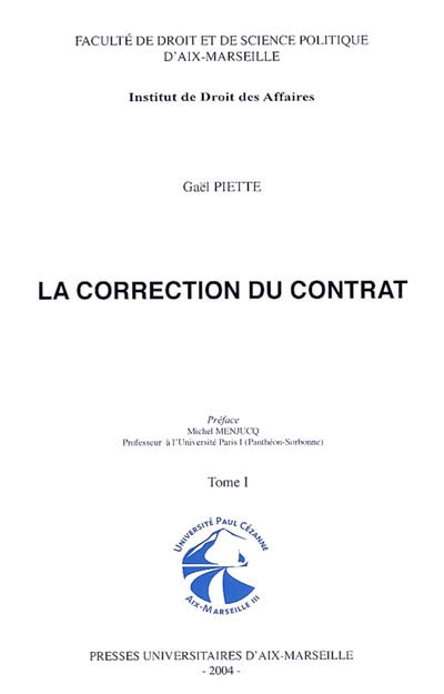 La correction du contrat