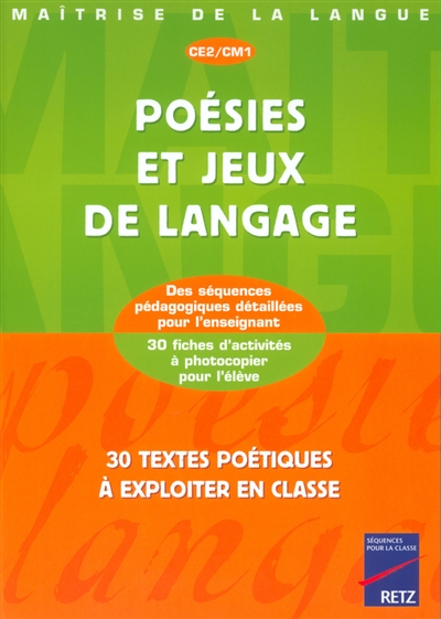 Poésies et jeux de la langage - Ce2/cm1