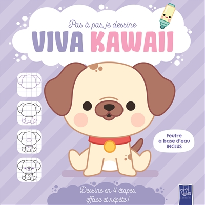 Le chien : dessine en 4 étapes, efface et répète !