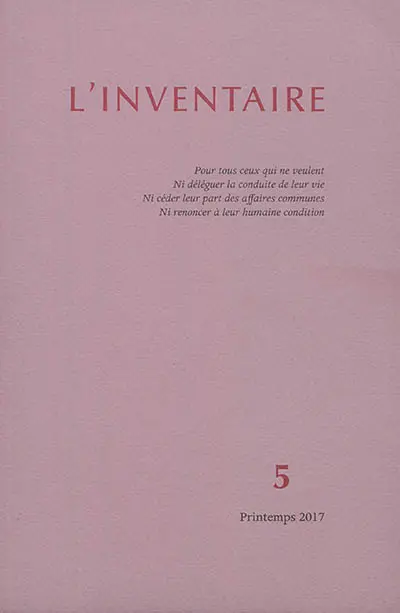 Inventaire (L'), n° 5