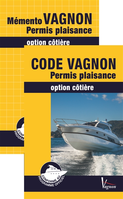 Code Vagnon permis plaisance, option côtière : conforme à la réglementation en vigueur