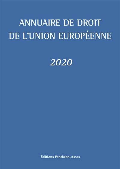 Annuaire de droit de l'Union européenne : 2020