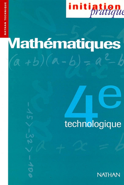 Mathématiques, 4e technologique