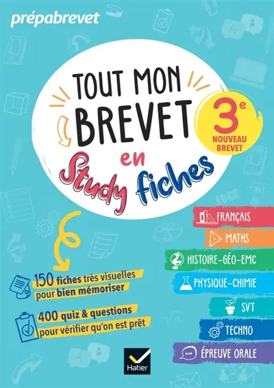 Tout mon brevet en study fiches 3e