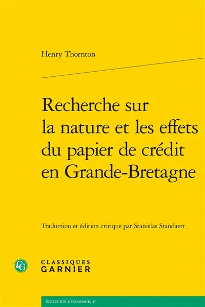 Recherche sur la nature et les effets du papier de crédit en Grande-Bretagne