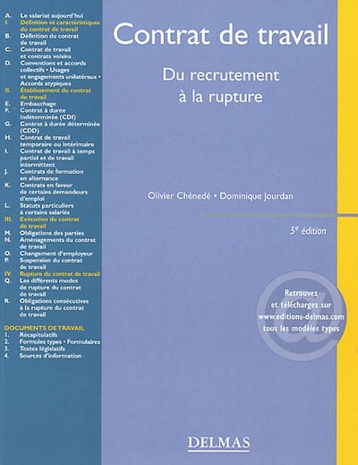 Contrat de travail : du recrutement à la rupture