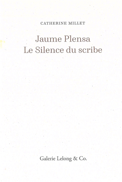 Jaume Plensa : le silence du scribe