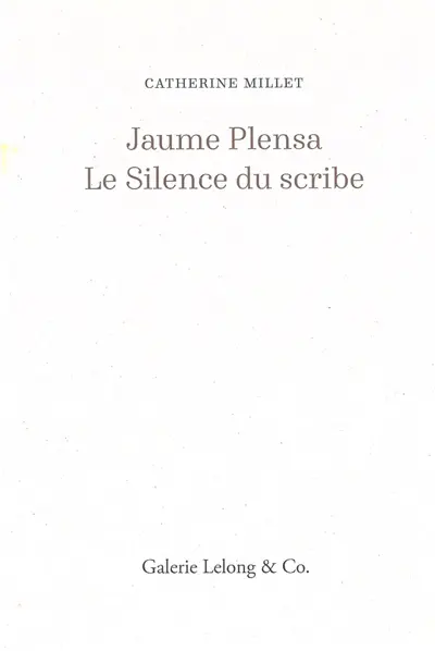 Jaume Plensa - Le Silence du scribe