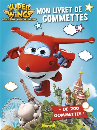 Super Wings : paré au décollage ! : mon livret de gommettes