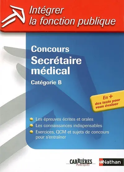 Concours secrétaire médical, catégorie B