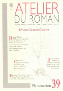 atelier du roman (l'), n° 39. d'une cacanie l'autre