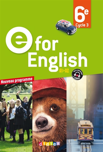 E for English 6e cycle 3,...