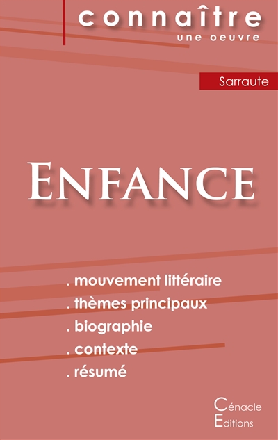 Fiche de lecture Enfance de...