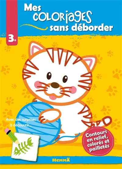 Mes coloriages sans déborder : chat