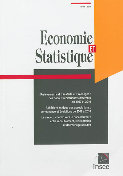Economie et statistique, n° 459