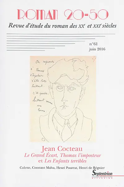 Roman 20-50, n° 61. Jean Cocteau : Le grand écart, Thomas l'imposteur et Les enfants terribles
