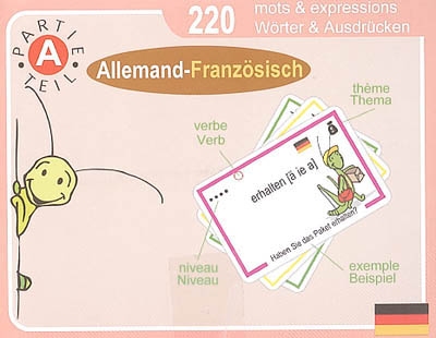 Cartes de vocabulaire allemand-français : partie A : 220 mots & expressions