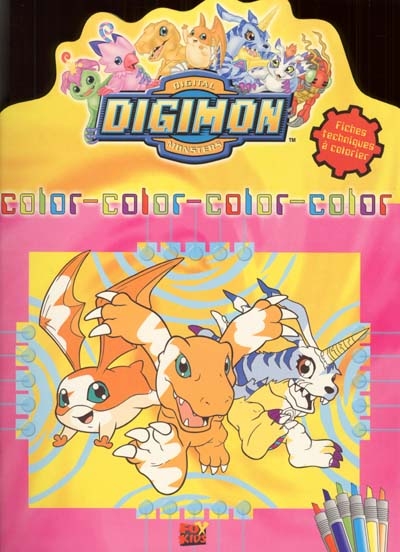 Digimon : fiches techniques à colorier