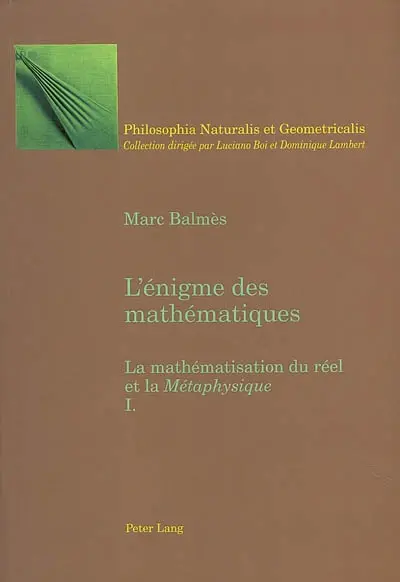 L'énigme des mathématiques : la mathématisation du réel et la Métaphysique. Vol. 1. L'énigme des mathématiques