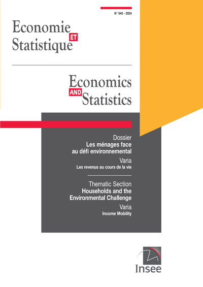Economie et statistique, n° 545. Les ménages face au défi environnemental. Households and the environmental challenge