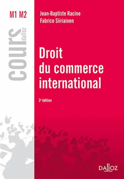 Droit du commerce international Droit du commerce international