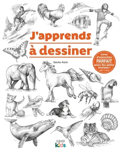 J'apprends à dessiner : livre d'exercices parfait pour les petits artistes !