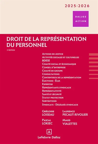 Droit de la représentation du personnel : 2025-2026