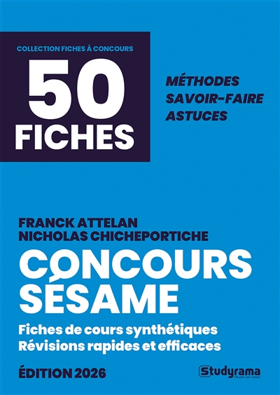 Concours Sésame, 50 fiches...