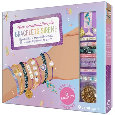 Mon accumulation de bracelets sirène : 8 bracelets. My collection of mermaid bracelets : 8 bracelets. Mi coleccion de pulseras de sirena : 8 pulseras