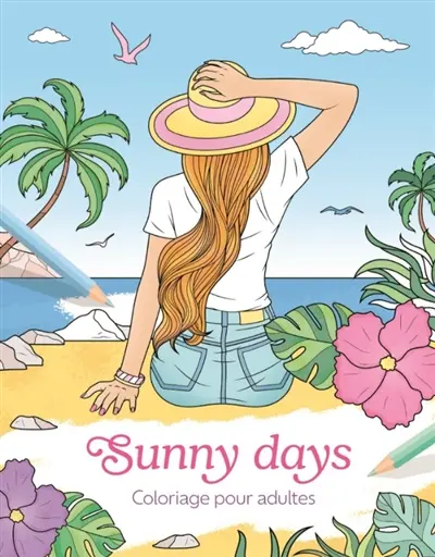 Sunny days : coloriage pour adultes