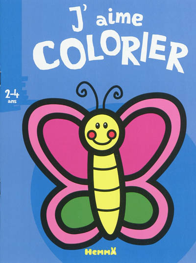 J'aime colorier, 2-4 ans : papillon