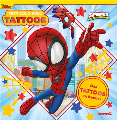 Marvel Spidey et ses amis extraordinaires : Mon colo avec tattoos : Des tattoos en bonus !