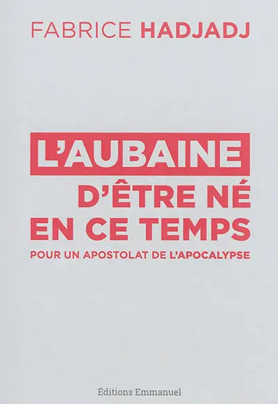 L'aubaine d'être né en ce temps : pour un apostolat de l'apocalypse