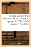 Simple question d'un...