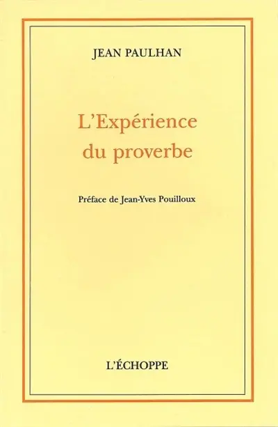 L'Expérience du proverbe